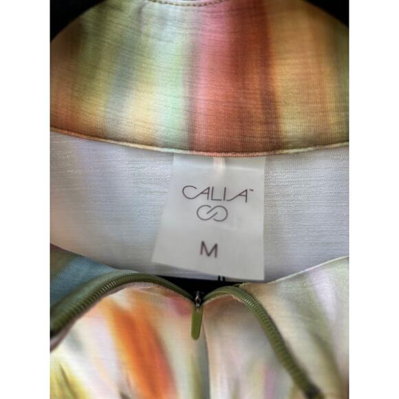 CALIA Women's Filtered Flora Multi Tissue Texture 1/4 Zip Golf Pullover Size M - Picture 6 of 7